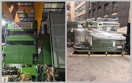 Vận chuyển máy đúc và máy mài đồ dùng bằng melamine của nhà máy Shunhao