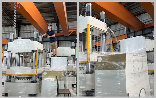 Máy ép thủy lực Grey 600T tùy chỉnh theo yêu cầu đã được giao hàng.