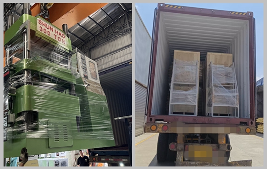 Lô hàng máy ép và máy gia nhiệt trước Melamine 300 tấn