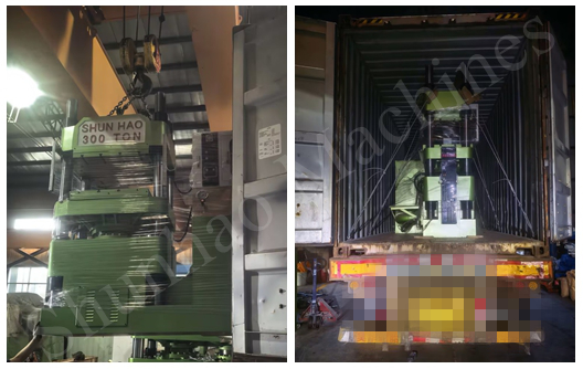 Lô hàng hàng tuần của Shunhao: Máy ép tạo hình đồ dùng ăn uống melamine và máy nén ép nắp bệ ngồi toilet